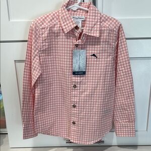 Tommy Bahama Boy’s Pink Gingham Shirt